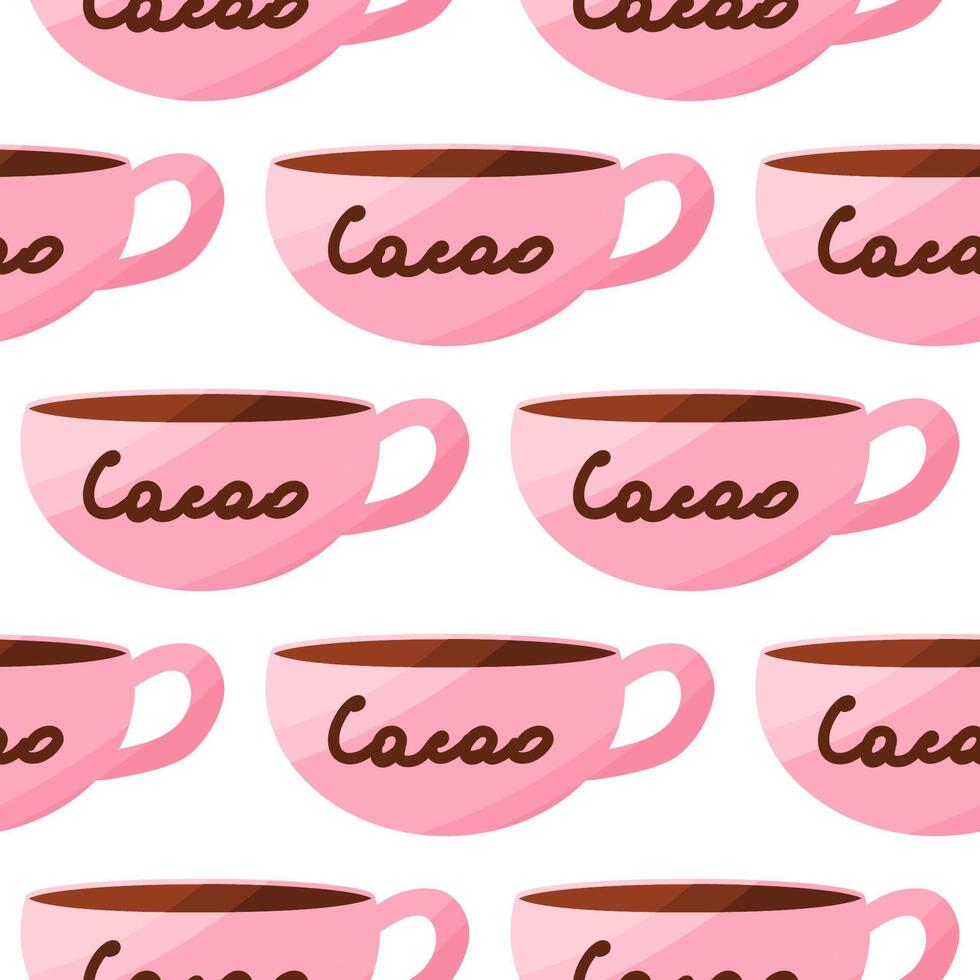 cup drink tea coffee pink pattern textile vector