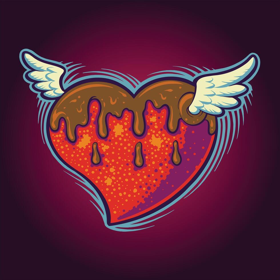 Vector Melting Love Angel Illustration