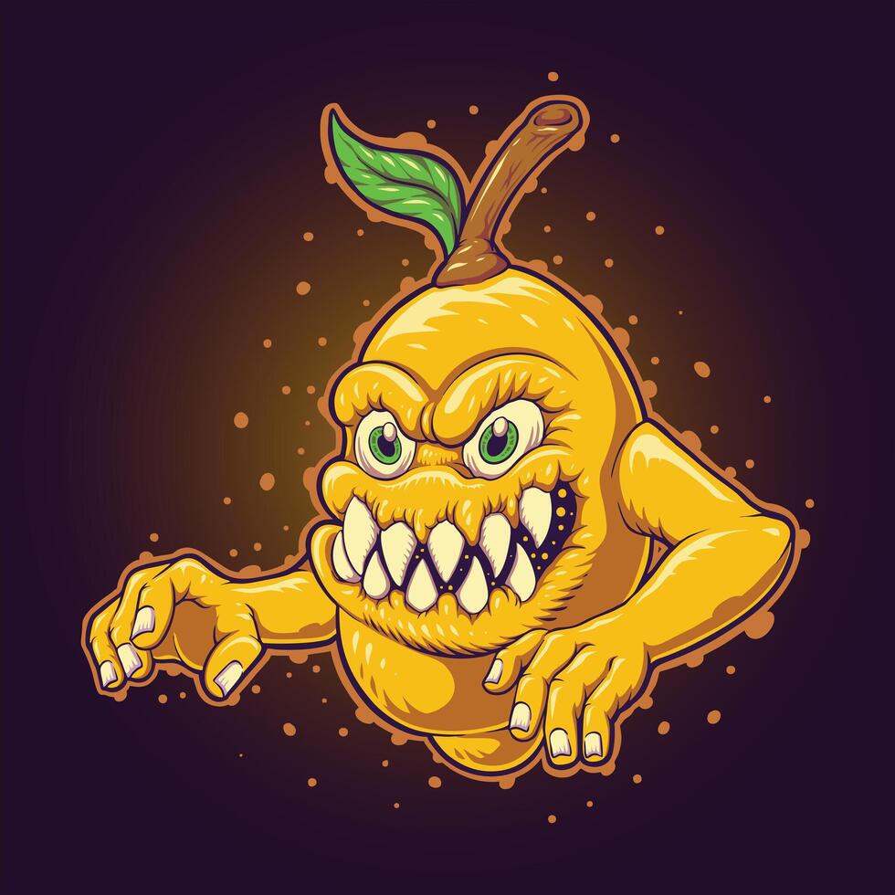 Monster Lemon Illustration vector