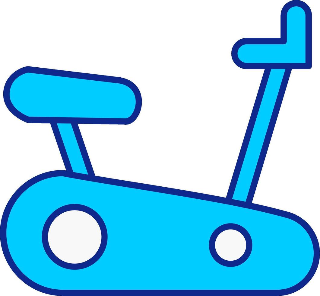 Exercising Bike Blue Filled Icon vector