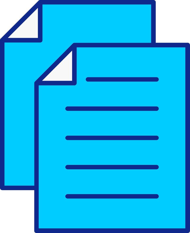 Paper Note Blue Filled Icon vector