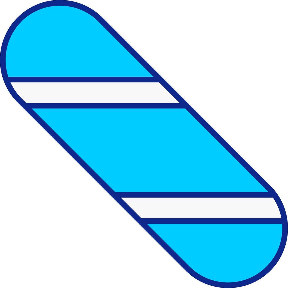 Snowboard Blue Filled Icon vector
