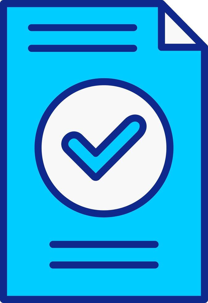 Verified Blue Filled Icon vector
