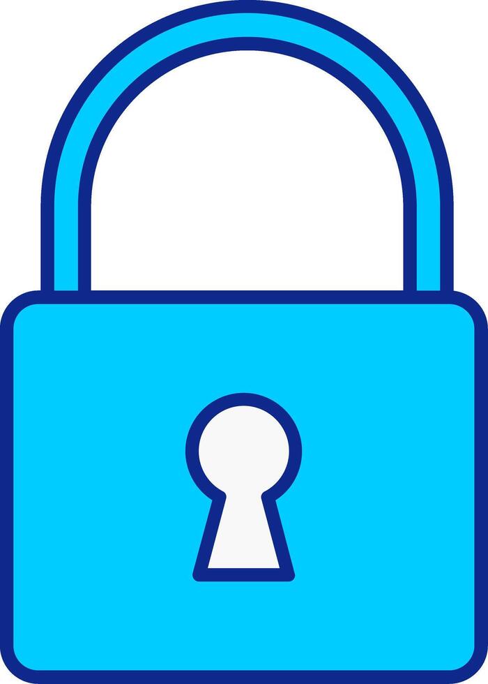 Security Blue Filled Icon vector