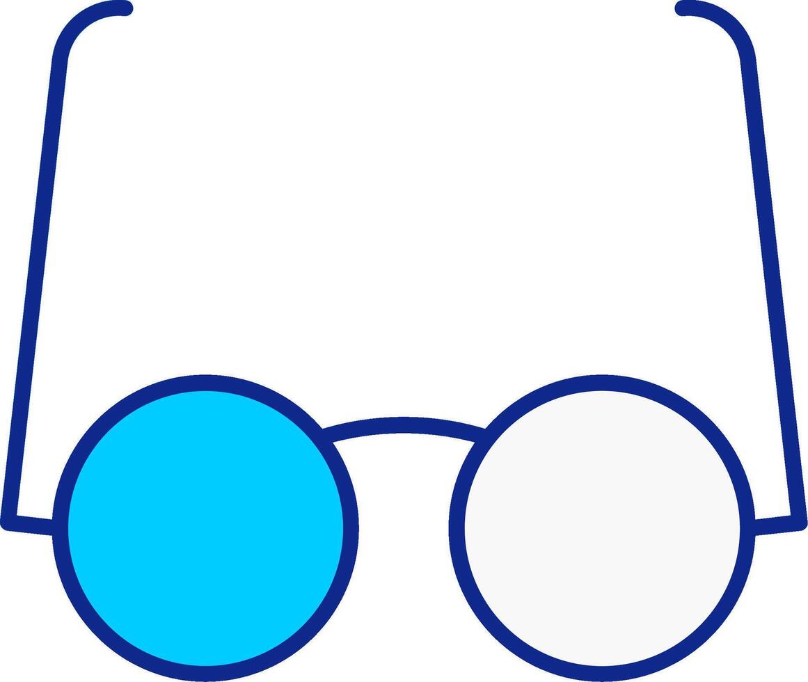 gafas de protección azul lleno icono vector