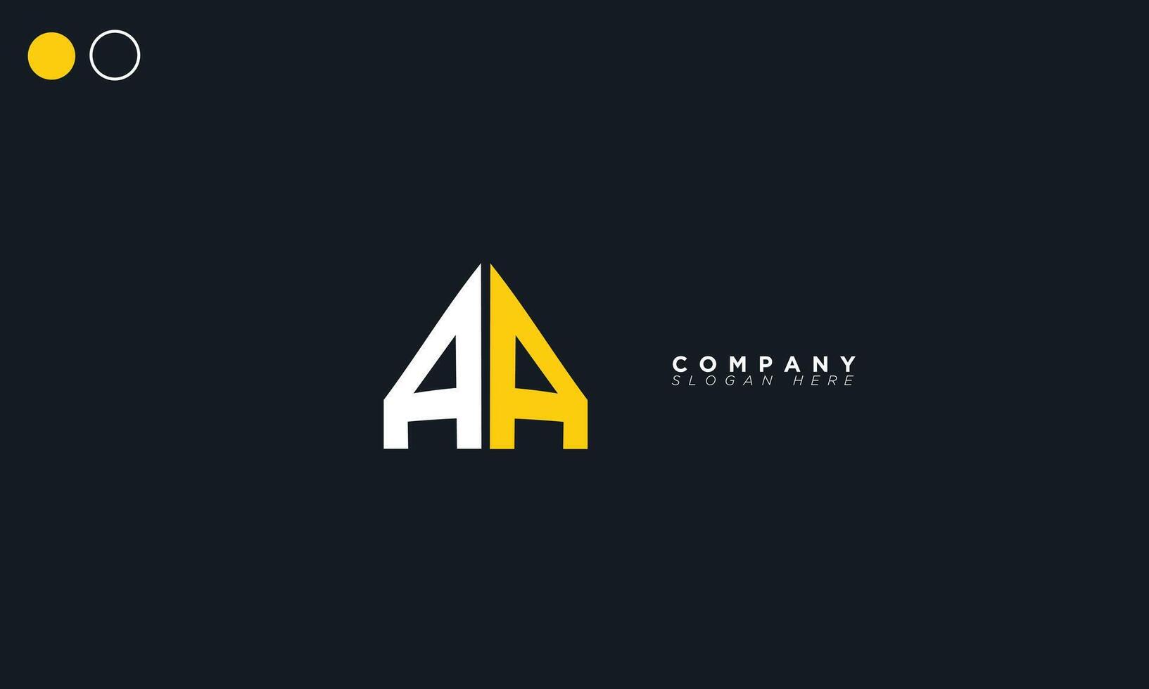 AA Alphabet letters Initials Monogram logo vector