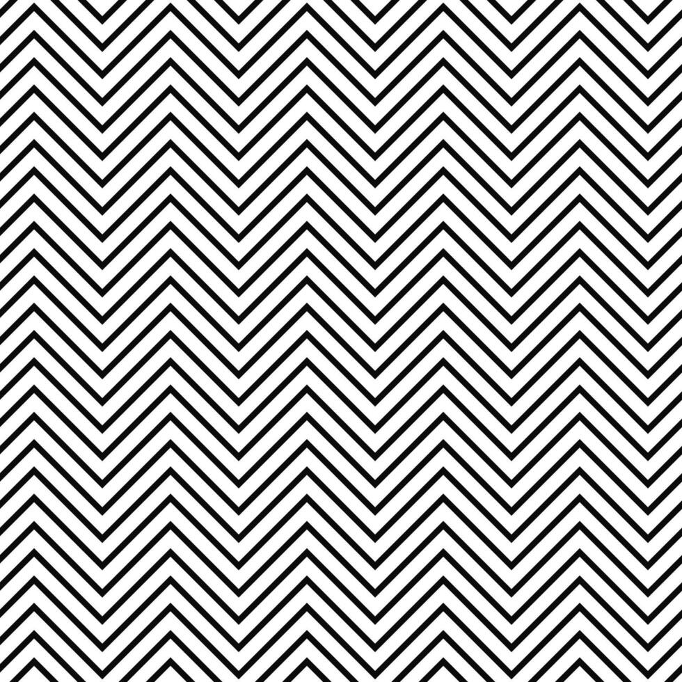 Black and white seamless zig zag line pattern background vector