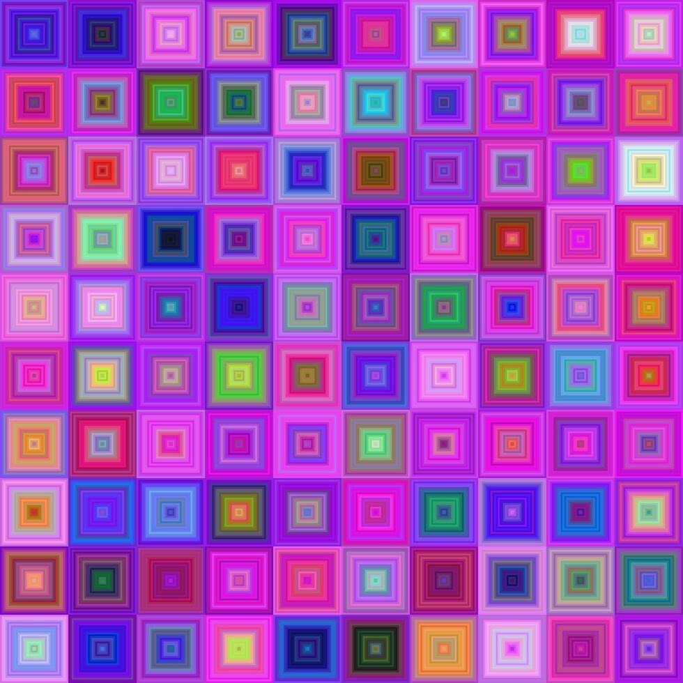 multicolor concéntrico cuadrado mosaico vector antecedentes diseño