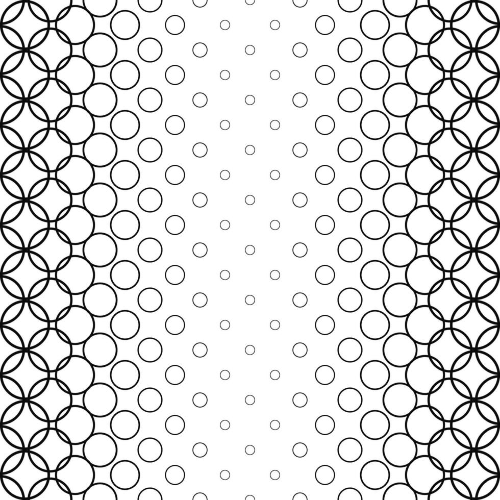 Repeat monochromatic abstract circle vector pattern background