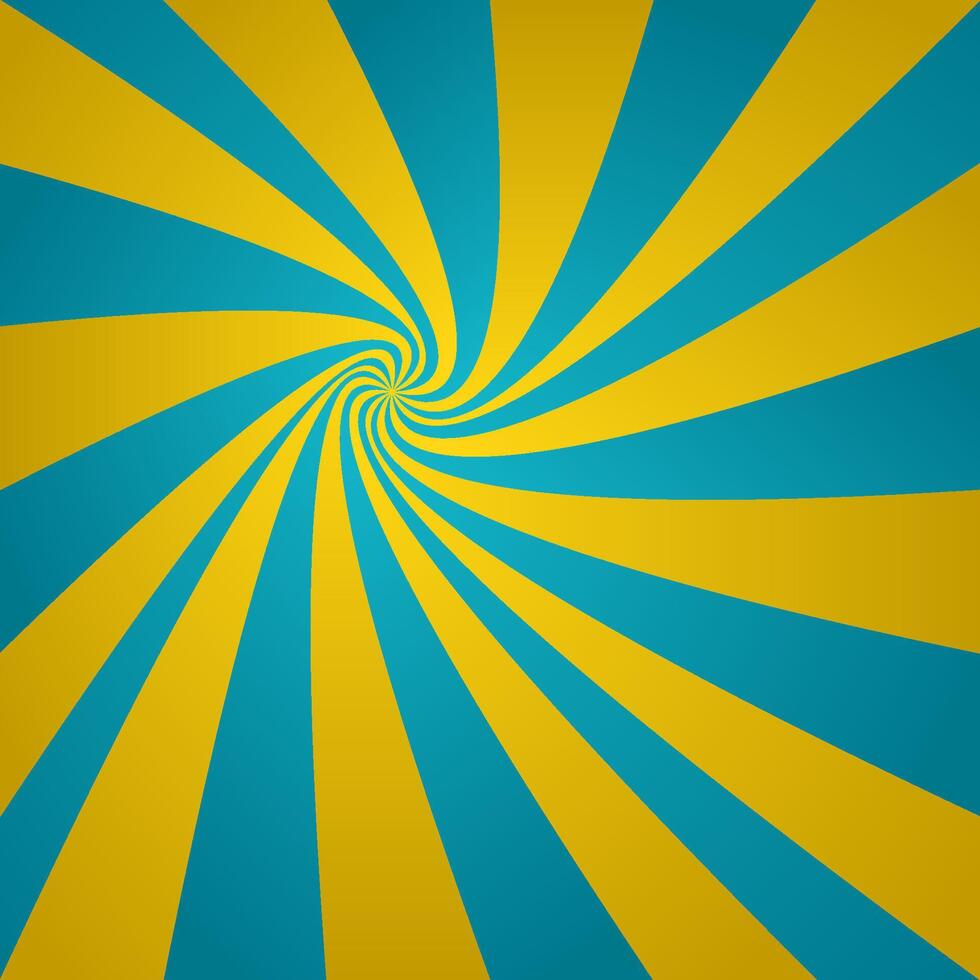 Cyan golden twirl background - digital abstract vector