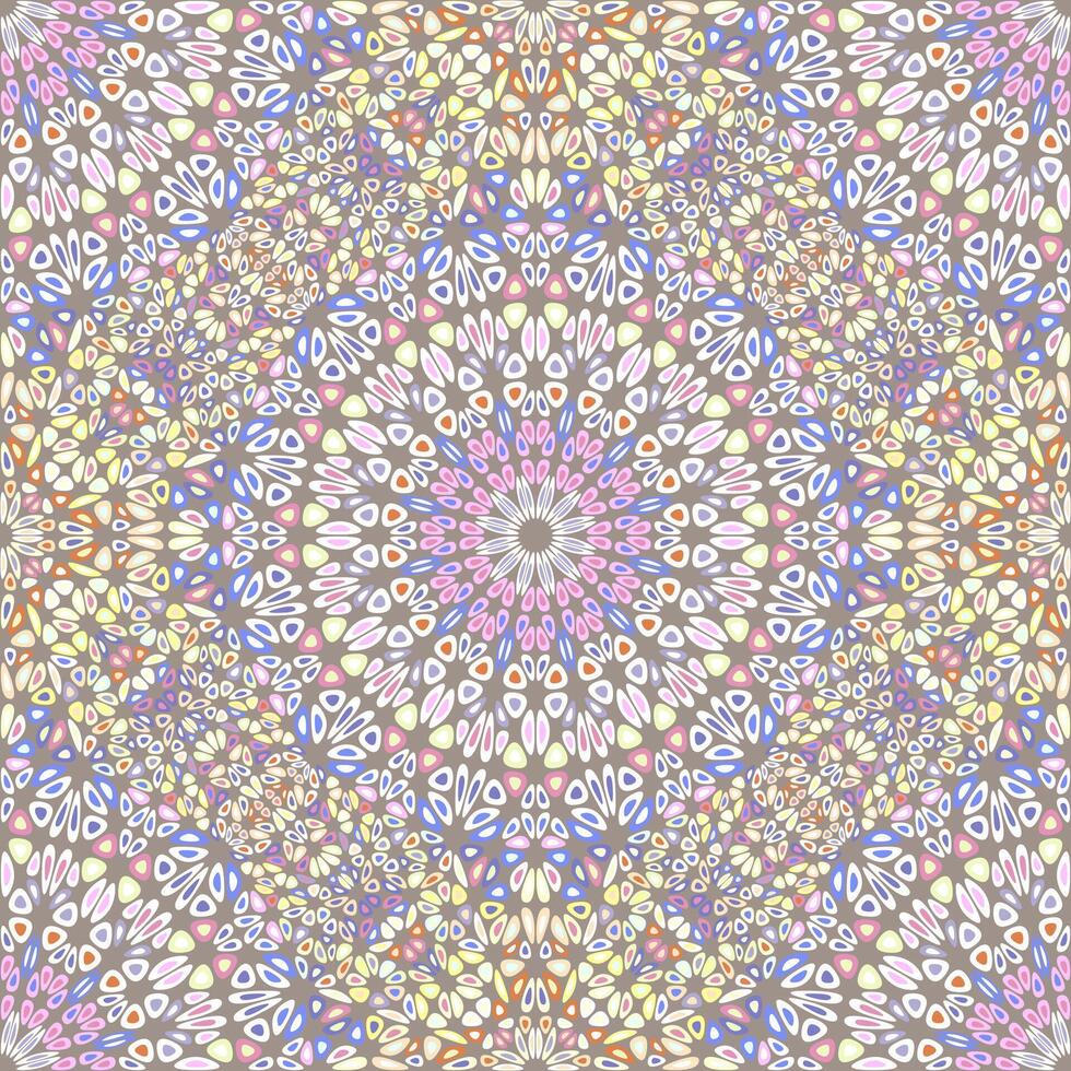 Geometrical petal mandala pattern design - abstract floral bohemian vector background