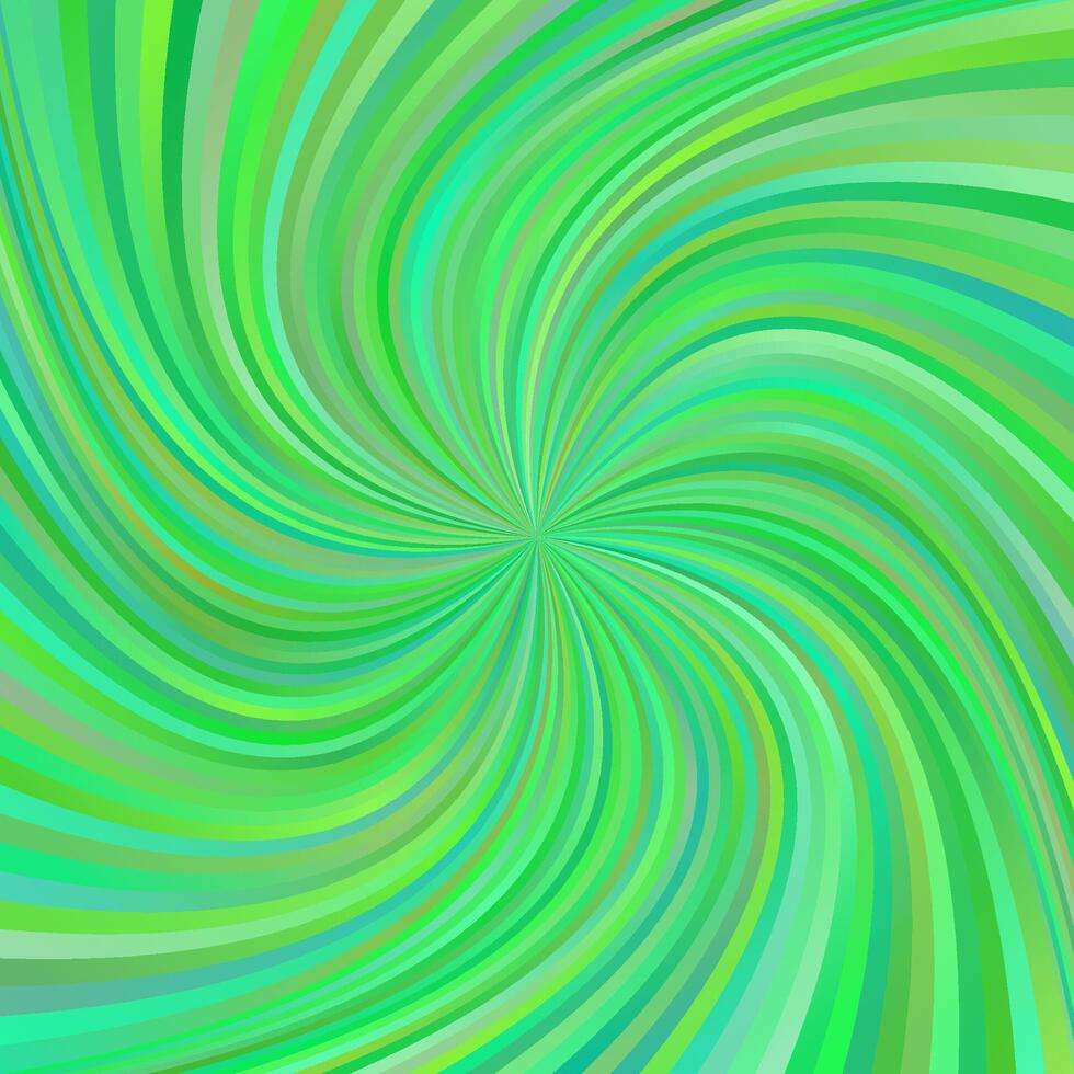 Green abstract multicolored spiral ray design background vector