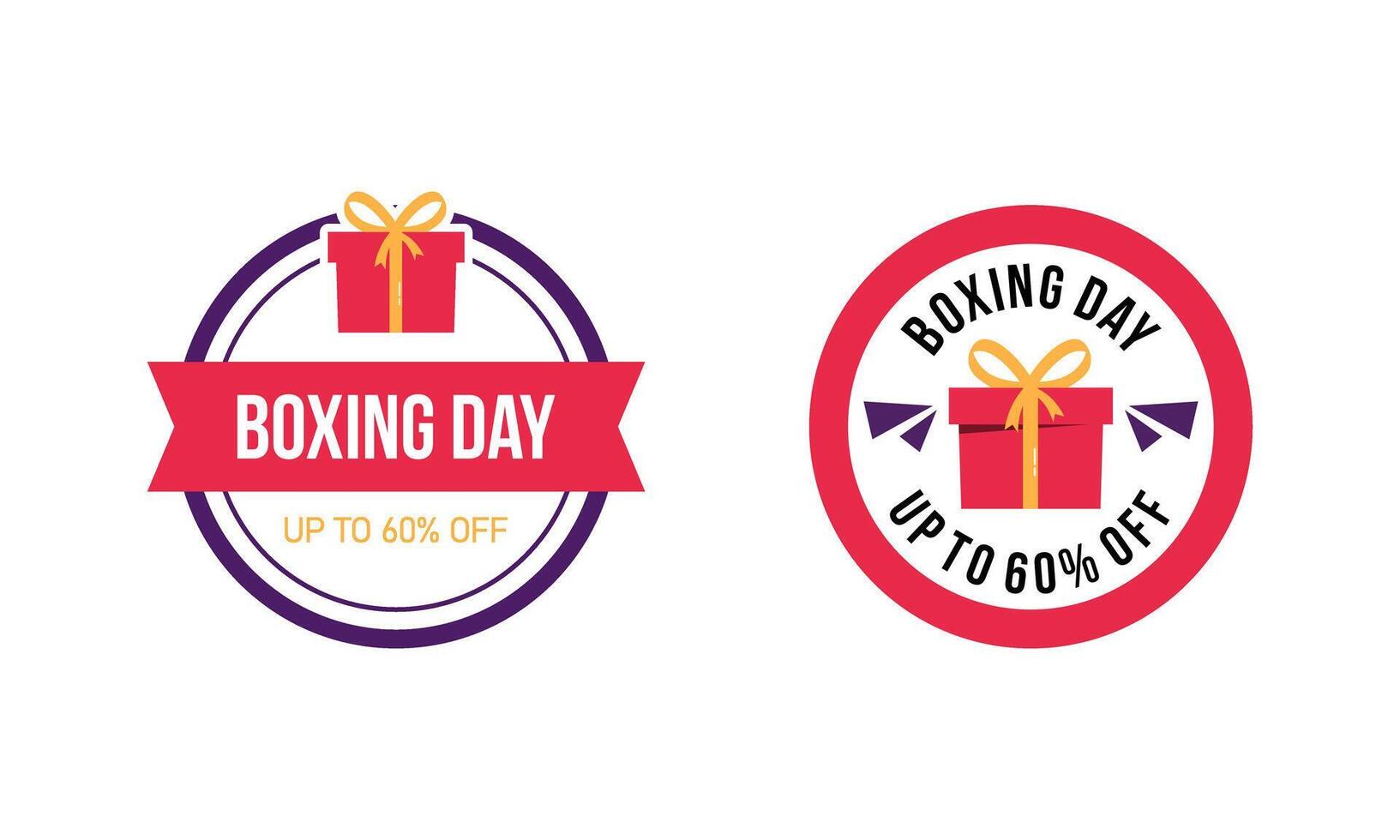 Boxing day sale badge collection vector