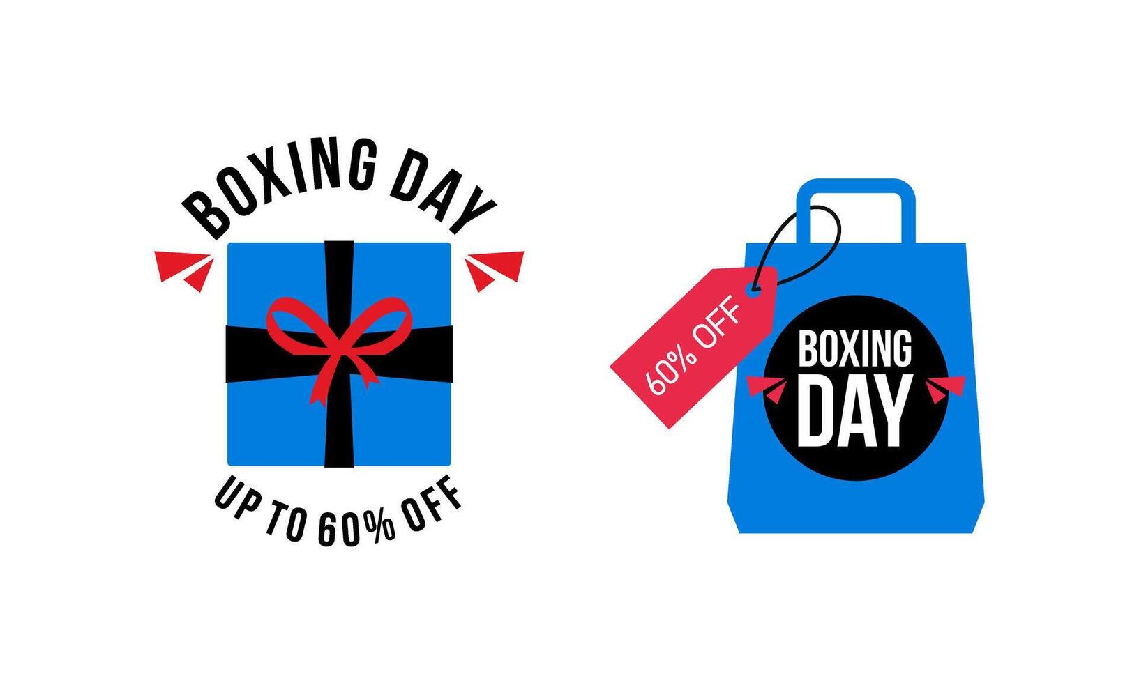 Boxing day sale badge collection vector