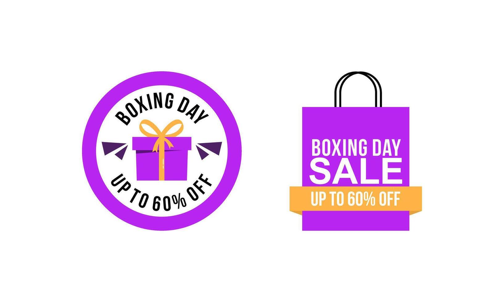 Boxing day sale badge collection vector