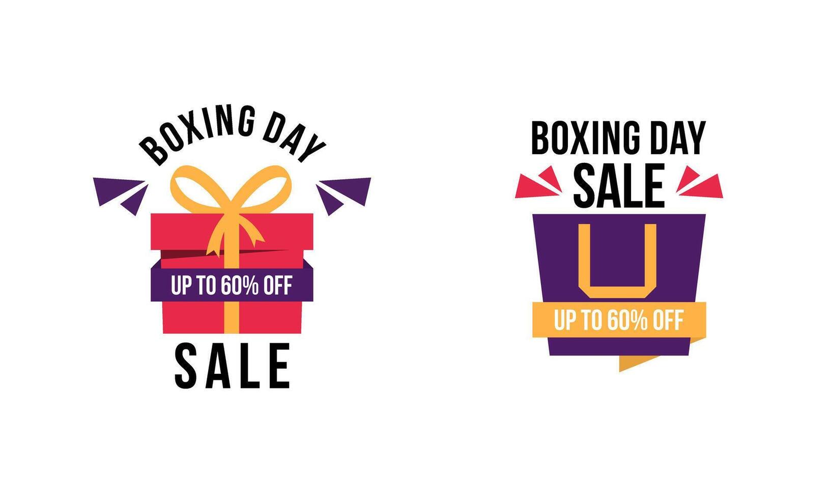 Boxing day sale badge collection vector