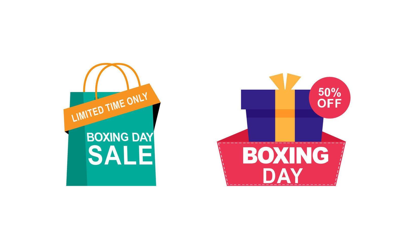 Boxing day sale badge collection vector