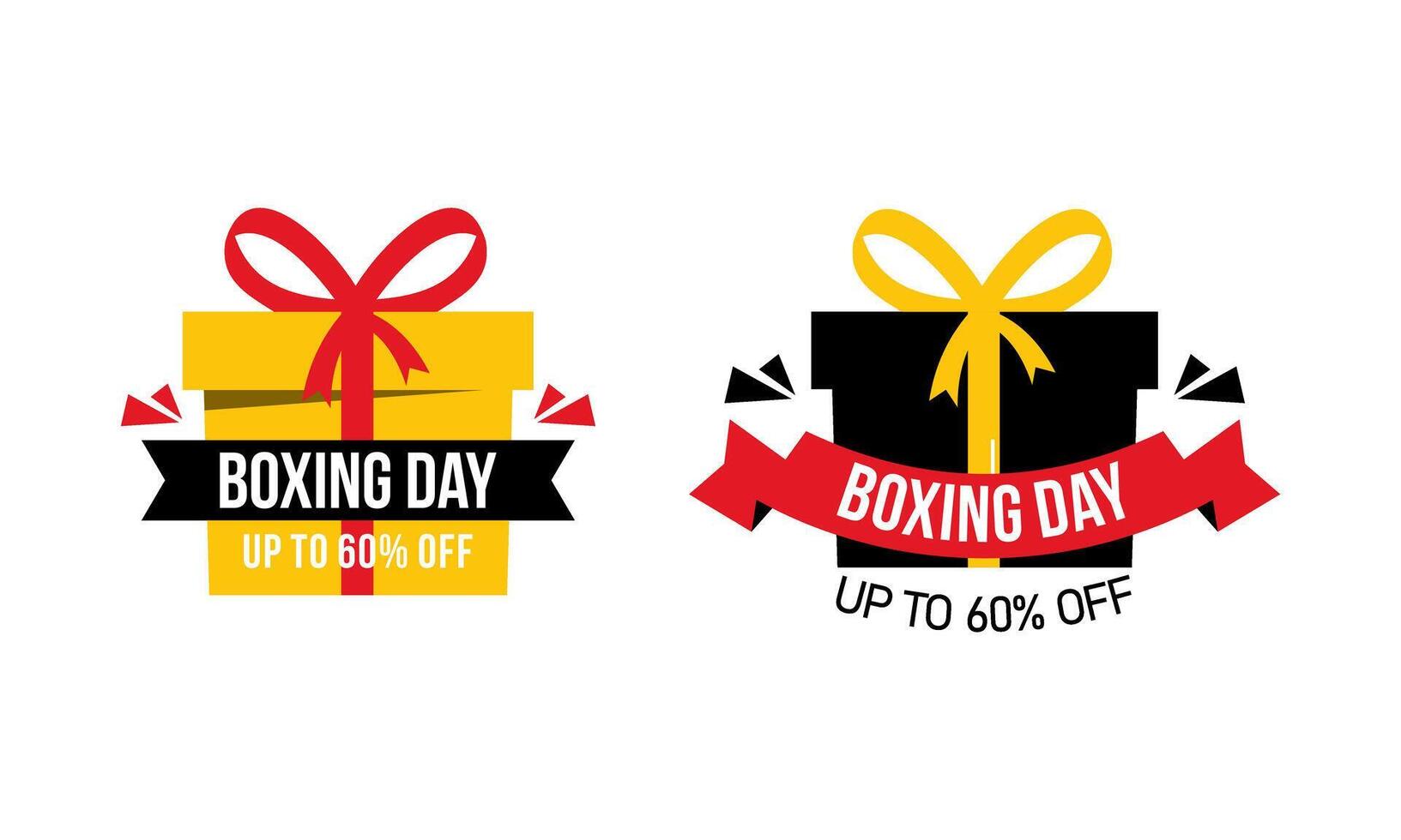 Boxing day sale badge collection vector