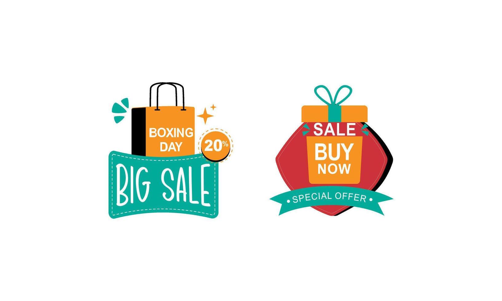 Boxing day sale badge collection vector