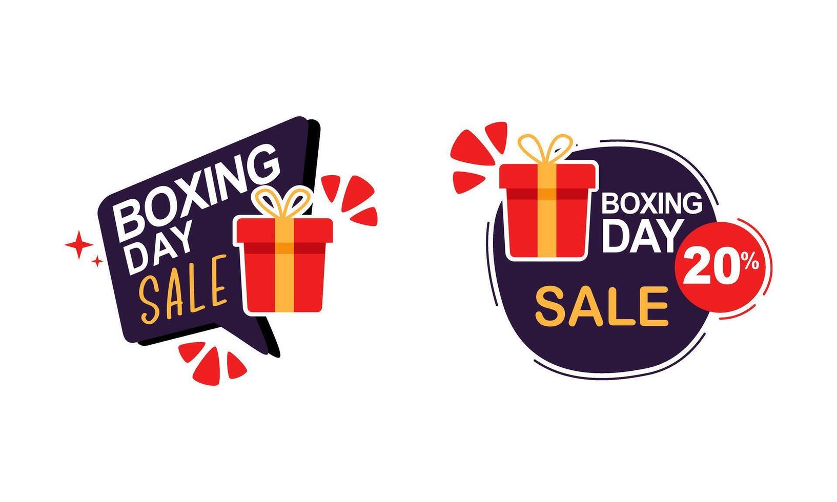 Boxing day sale badge collection vector