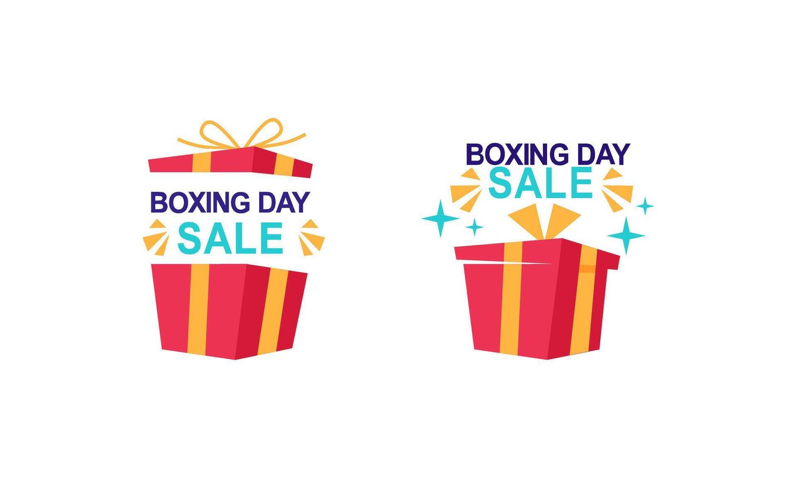 Boxing day sale badge collection vector