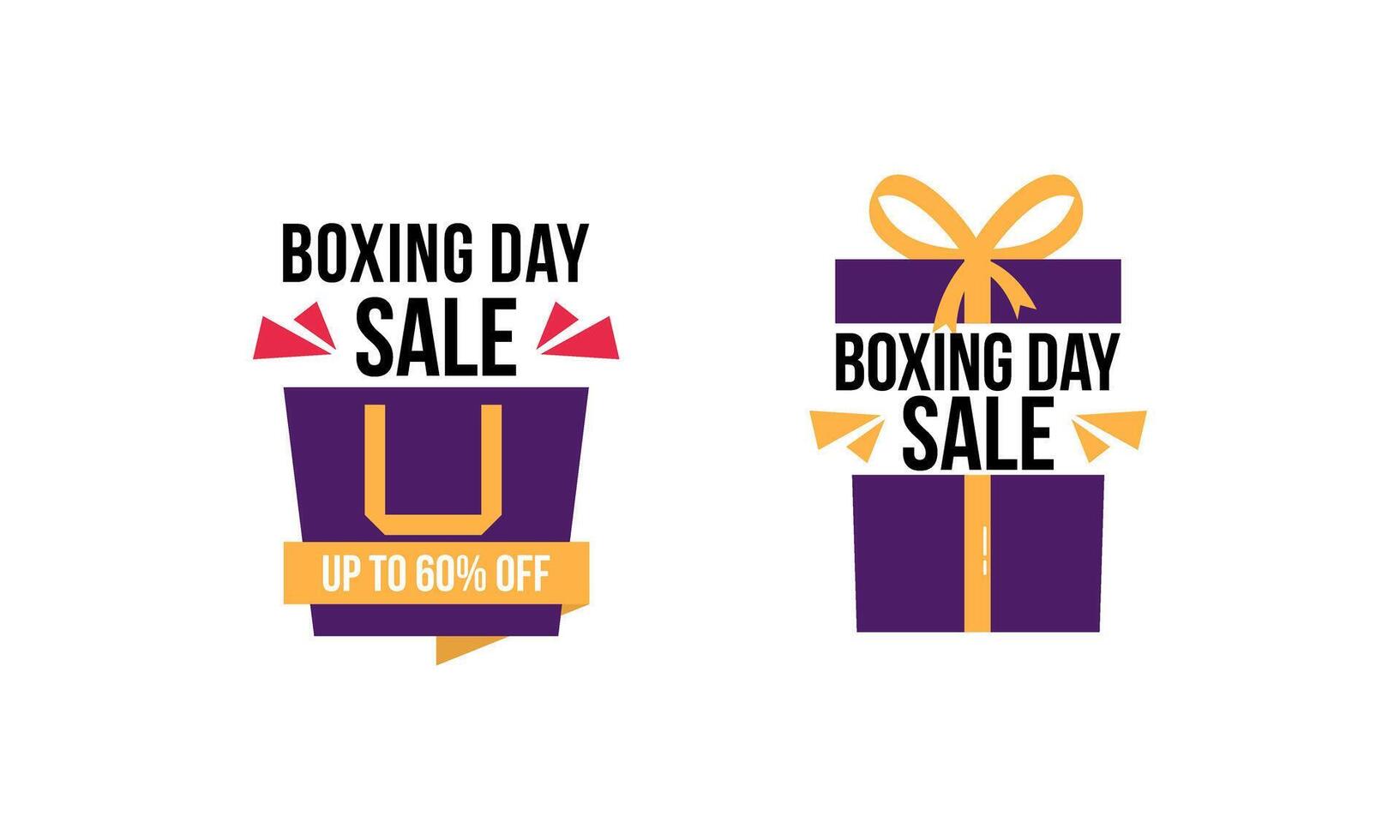 Boxing day sale badge collection vector