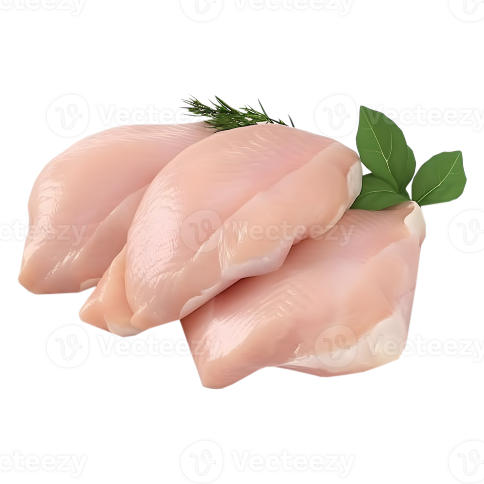 AI generated 3D Rendering of a Chicken Raw Meat on Transparent Background - Ai Generated png
