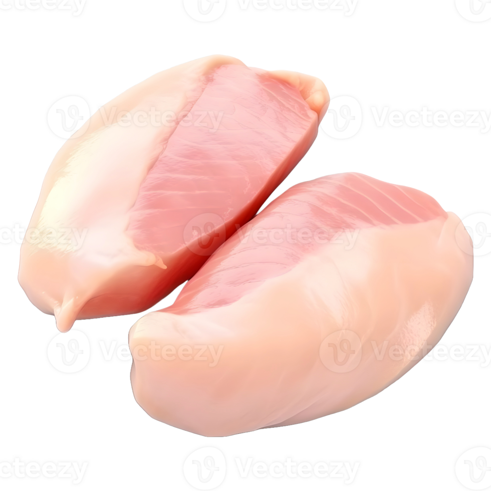 AI generated 3D Rendering of a Chicken Raw Meat on Transparent Background - Ai Generated png