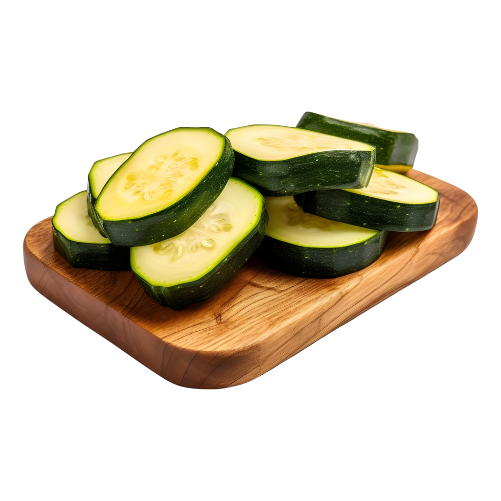 AI generated Cucumber Slices With Leaves on Transparent background - Ai Generated png