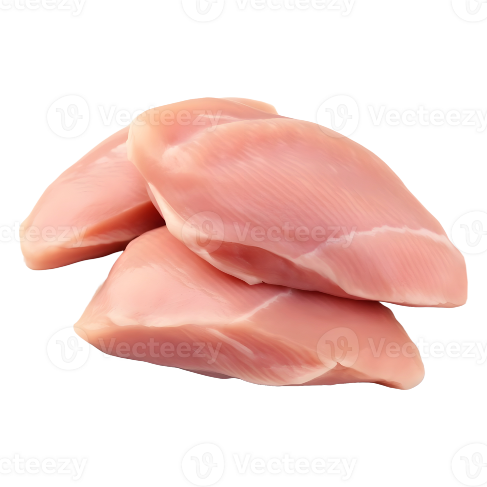 AI generated 3D Rendering of a Chicken Raw Meat on Transparent Background - Ai Generated png