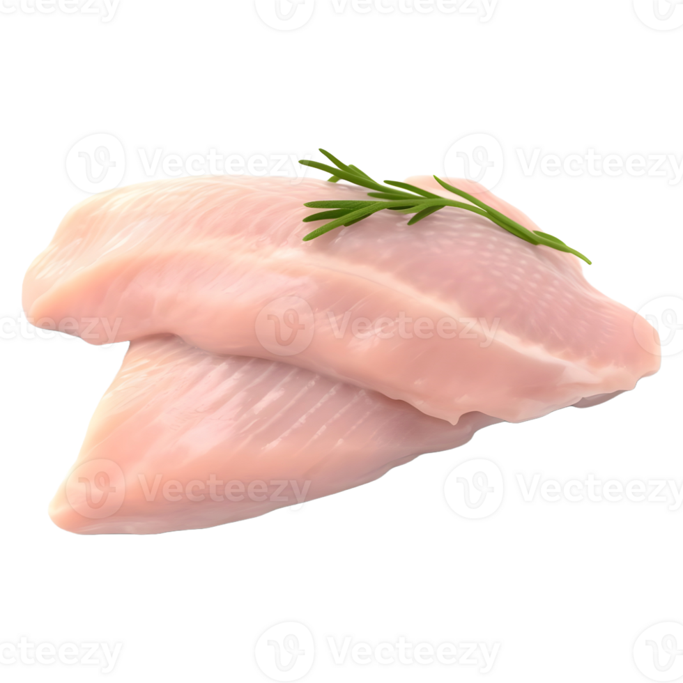 AI generated 3D Rendering of a Chicken Raw Meat on Transparent Background - Ai Generated png