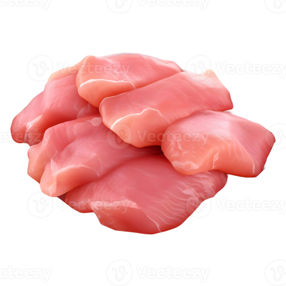 AI generated 3D Rendering of a Chicken Raw Meat on Transparent Background - Ai Generated png