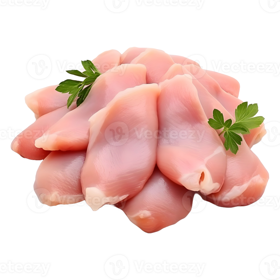 AI generated 3D Rendering of a Chicken Raw Meat on Transparent Background - Ai Generated png