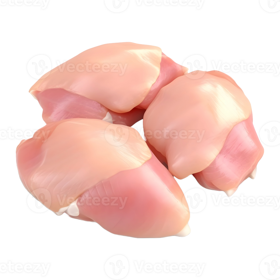 AI generated 3D Rendering of a Chicken Raw Meat on Transparent Background - Ai Generated png