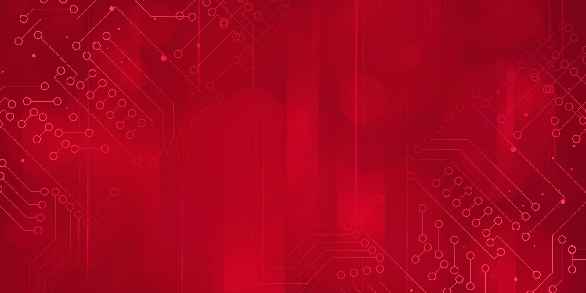 Digital technology futuristic internet network connection red background, abstract cloud cyber information communication, Ai big data science, innovation future tech, line dot illustration vector 3d