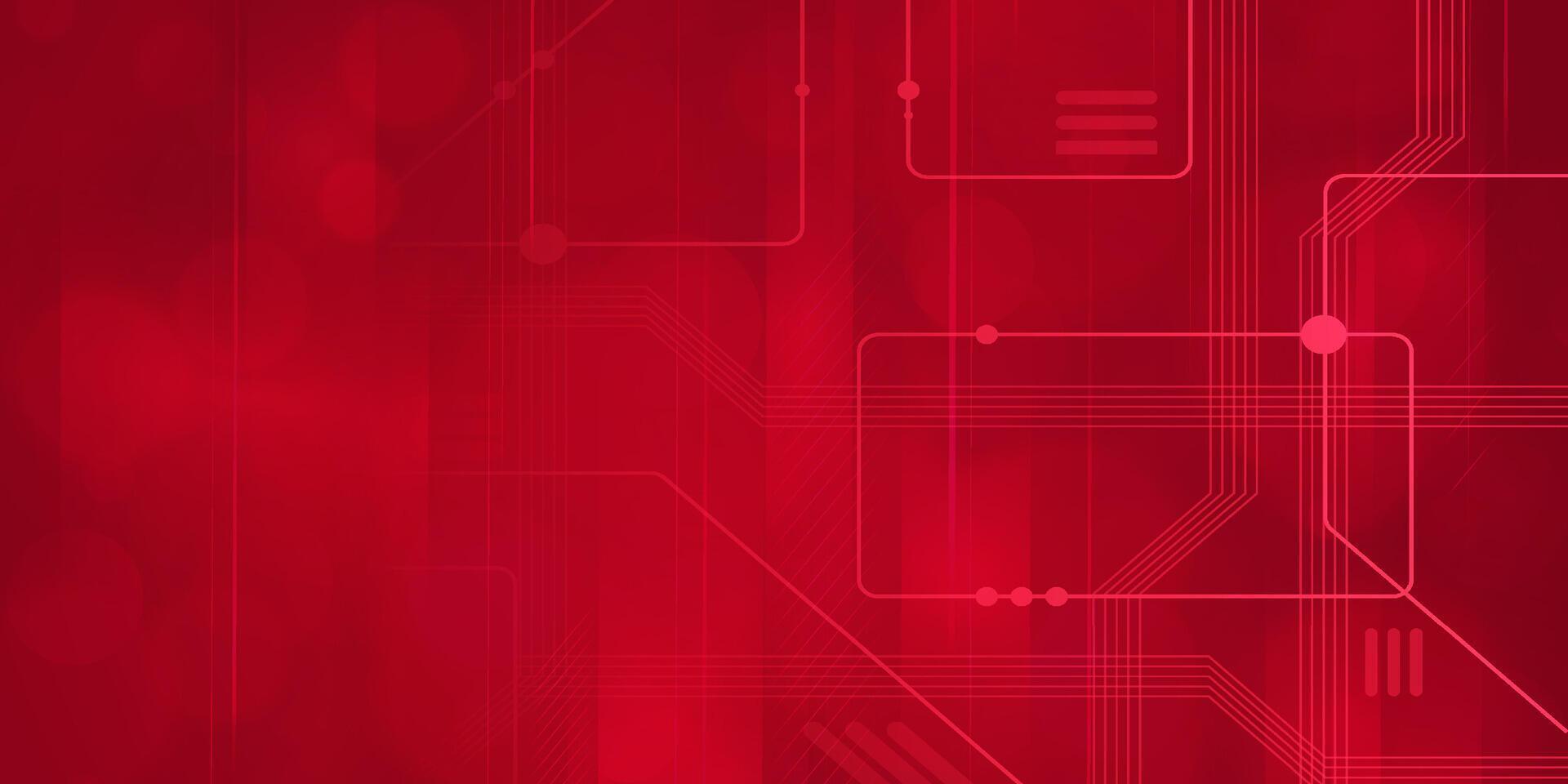 Digital technology futuristic internet network connection red background, abstract cloud cyber information communication, Ai big data science, innovation future tech, line dot illustration vector 3d