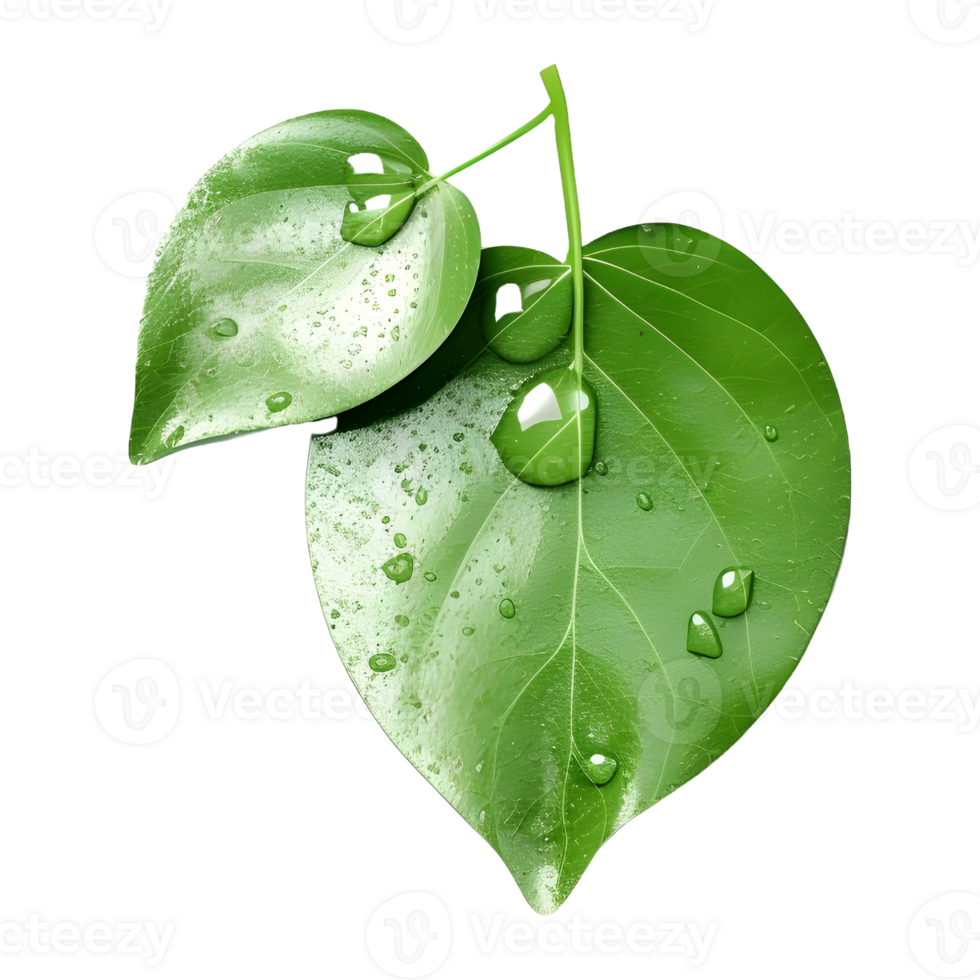 AI generated Green Leaf on Transparent background - Ai Generated png