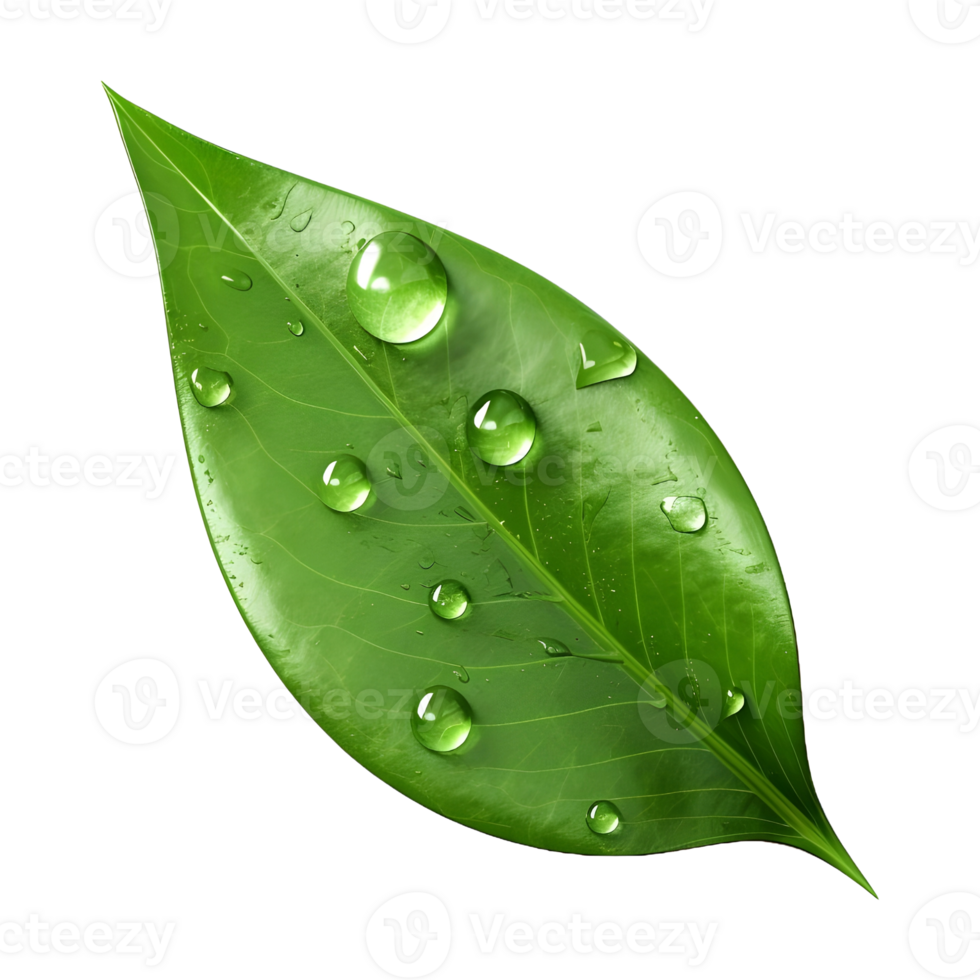 AI generated Green Leaf on Transparent background - Ai Generated png