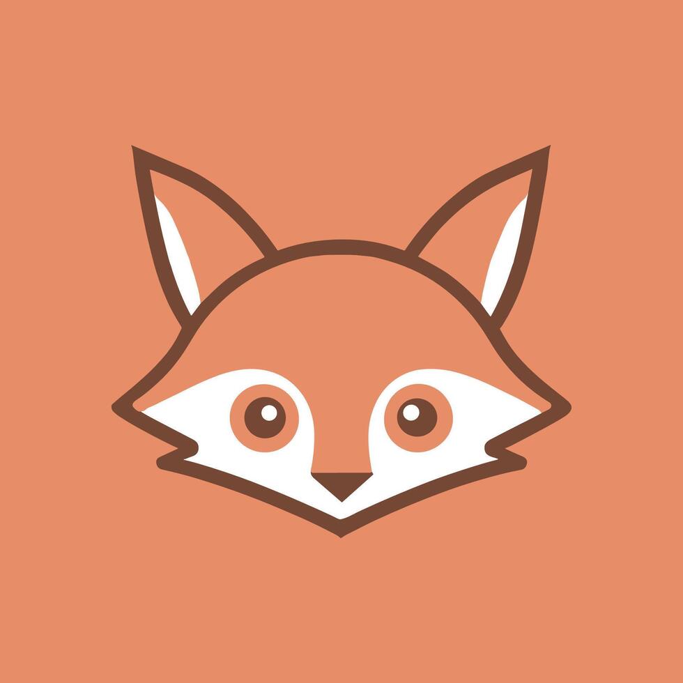 Minimalist and Modern a playful Fox Logo vector
