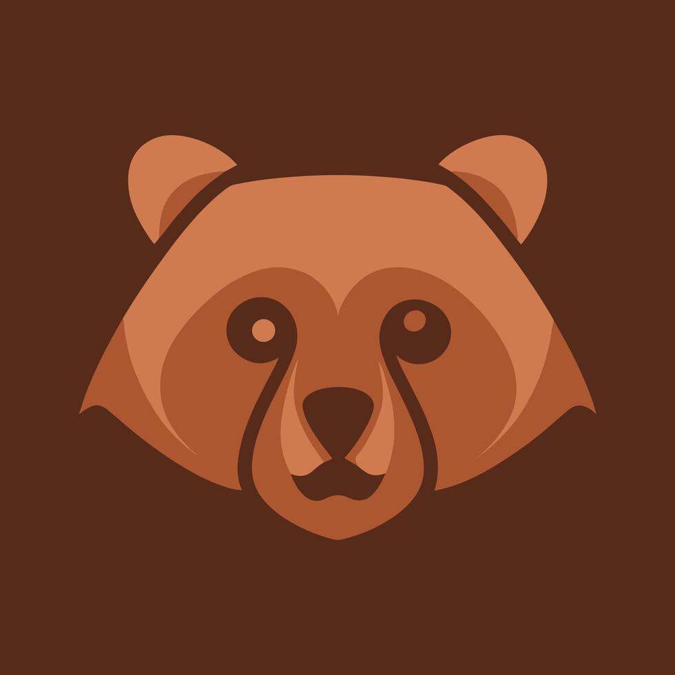 adorable vector logo of a bear with a modern and minimalist approach