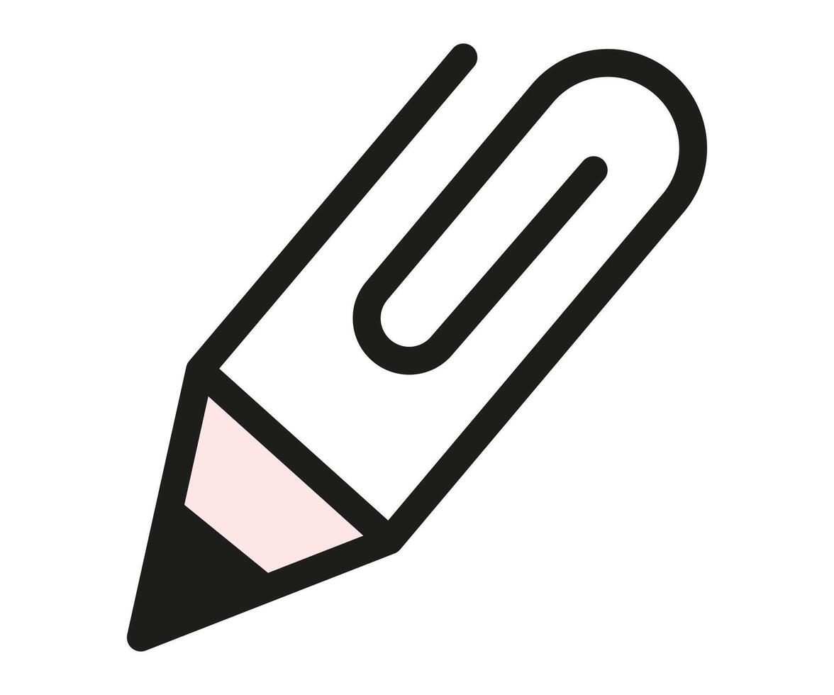 lápiz y acortar logo minimalista, creativo escritor, vector ilustración aislado en blanco antecedentes