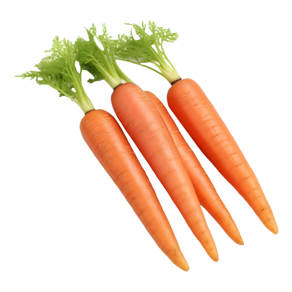 AI generated Orange Carrots on Transparent background - Ai Generated png