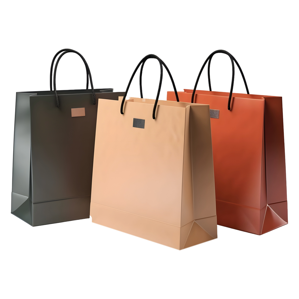 AI generated 3D Rendering of a Shopping Bag on Transparent Background - Ai Generated png