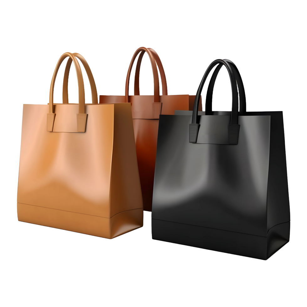 AI generated 3D Rendering of a Shopping Bag on Transparent Background - Ai Generated png