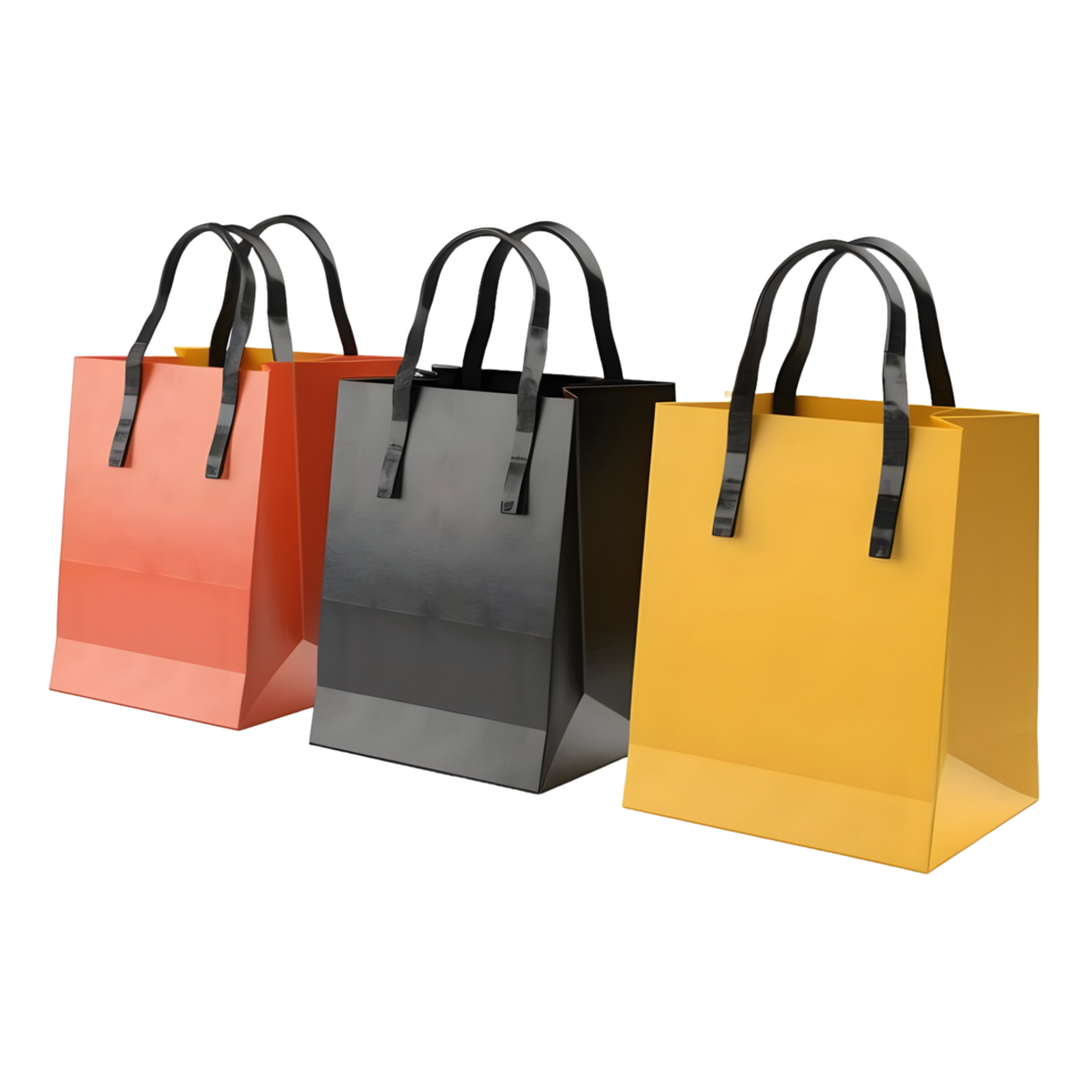 AI generated 3D Rendering of a Shopping Bag on Transparent Background - Ai Generated png