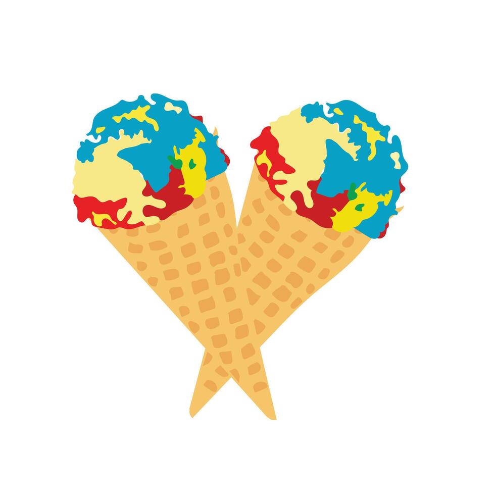 Ice cream cone  vector design.