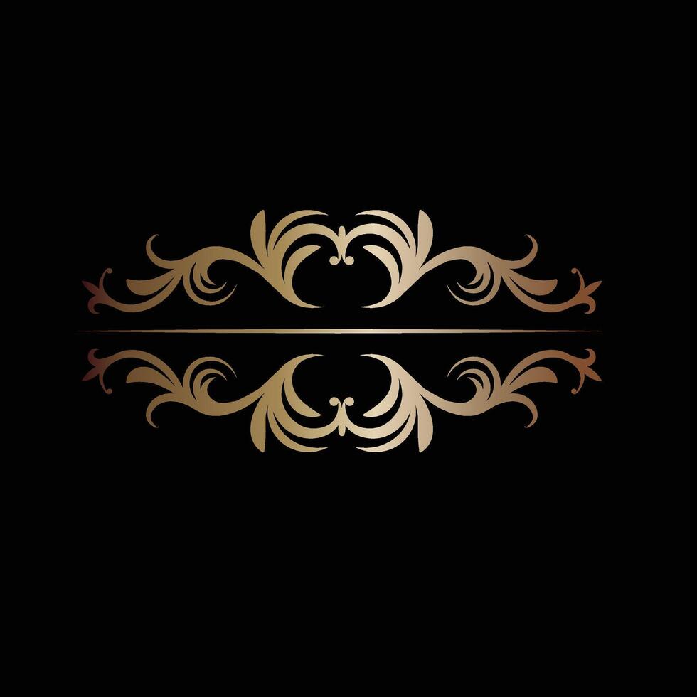 Golden border vector design.