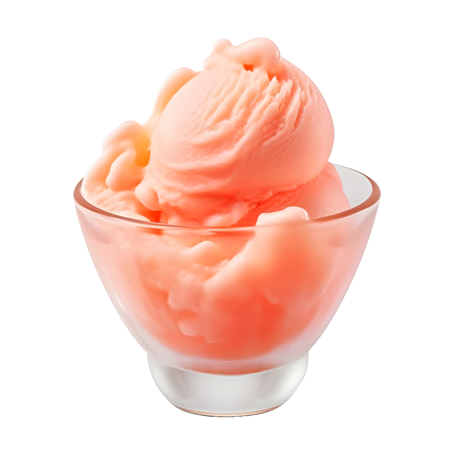 AI generated 3D Rendering of a Ice Cream in a Bowl on Transparent
