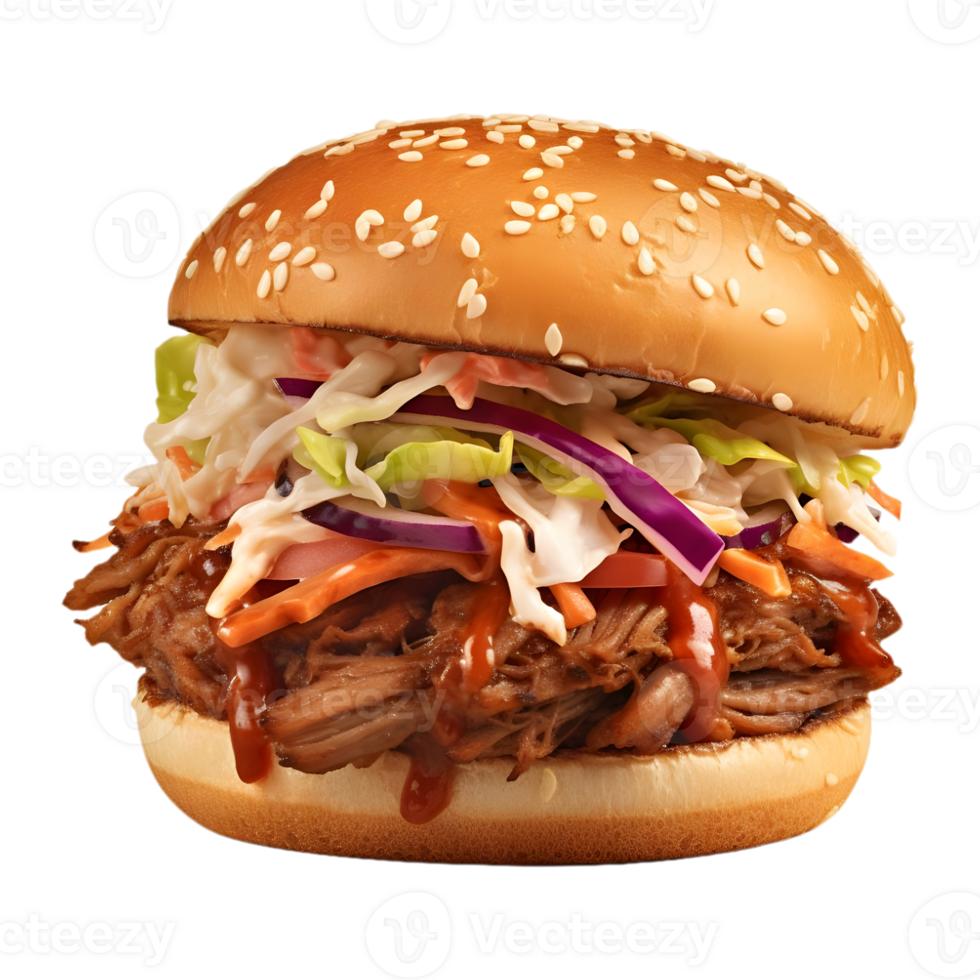 AI generated Crispy Burger on Transparent background - Ai Generated png