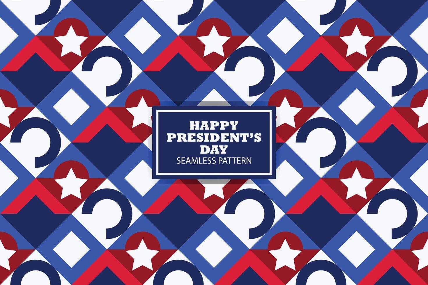 Happy Presidents Day seamless pattern background vector